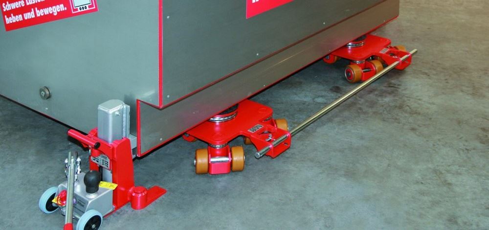 machine moving skates